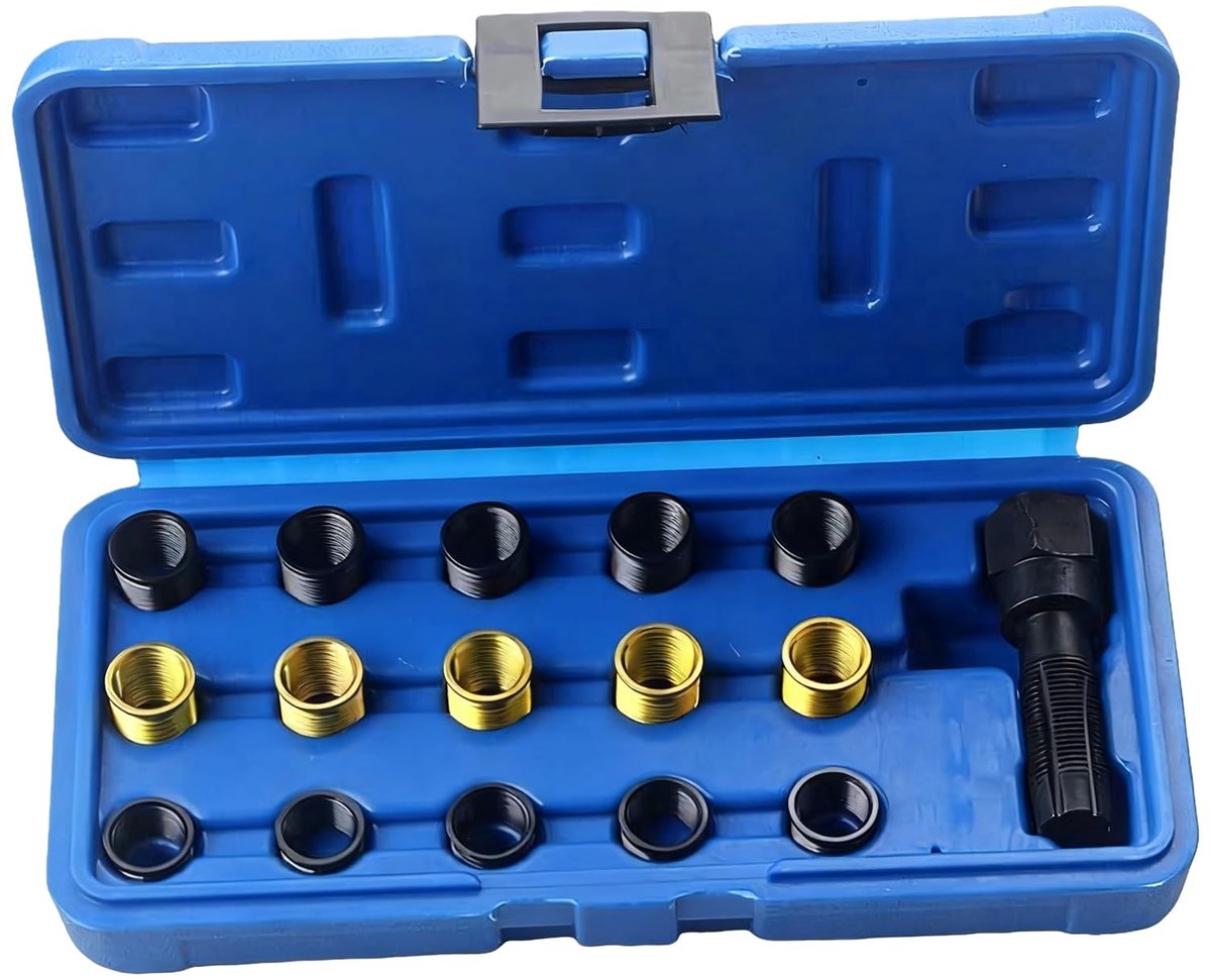 16 Stuks Bougiedop Schroef Draad Reparatie Kit - M14 x 1.25