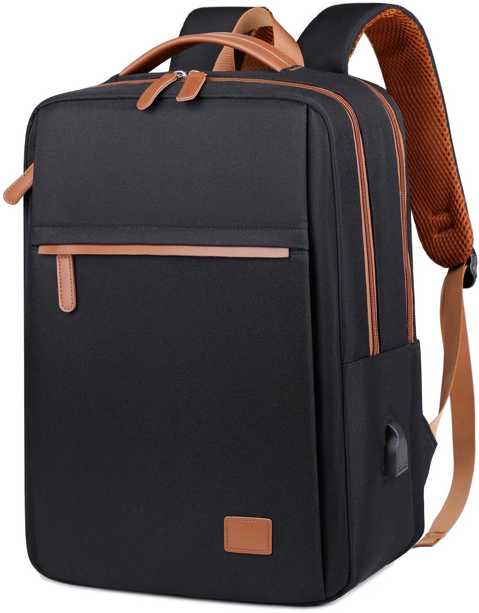 Laptop Rugzak 15.6 inch - Zwart met Trolley Sleeve