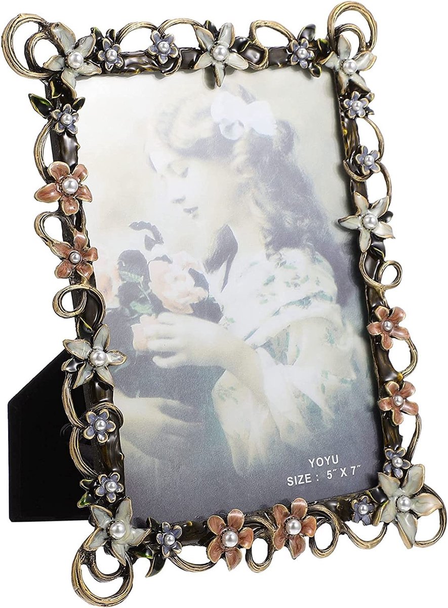 Vintage Fotolijst - Rustieke Metalen Lijst - 18 x 13 cm