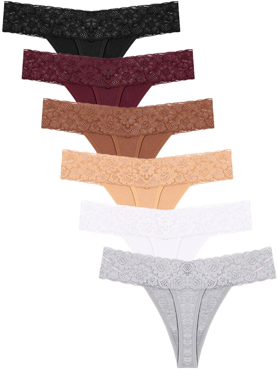 Dames Tangas - Zachte Katoenen Onderbroek - Multipack van 6
