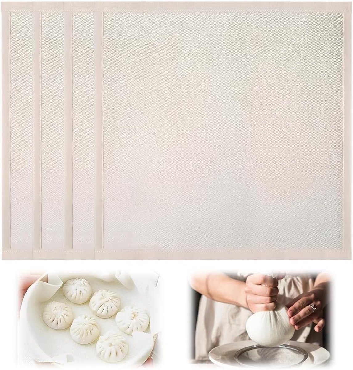 Herbruikbare Katoenen Doeken 50 x 50 cm - Fijngeweven Kaasdoek voor Kaas, Sap, Thee en Melkproducten