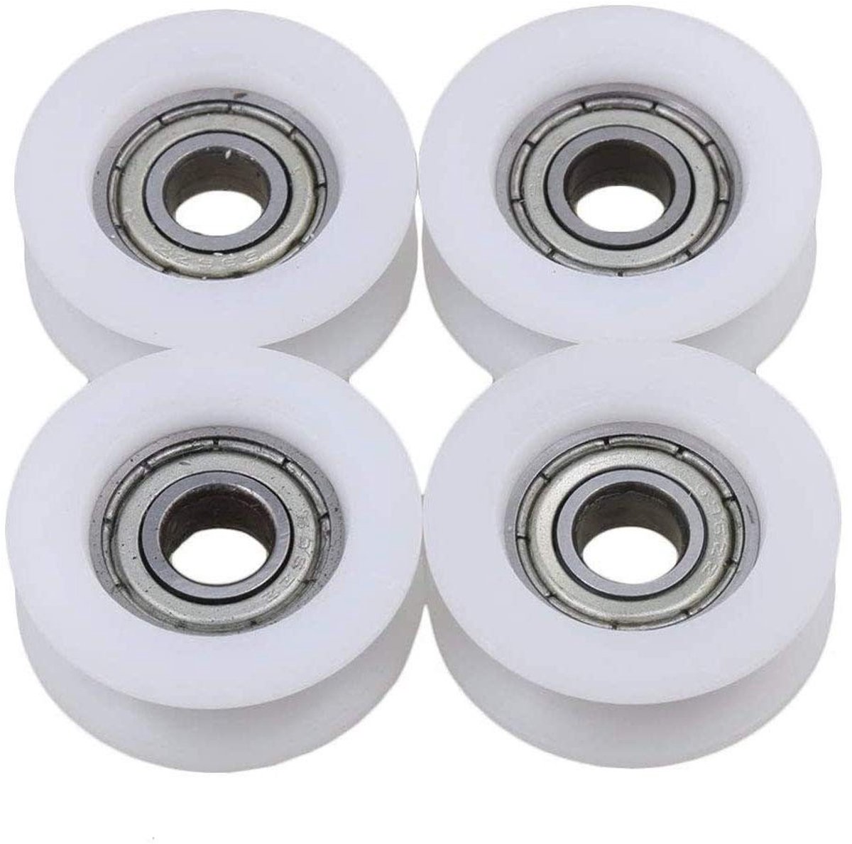 4 Stuks Nylon Pulley met U Groef voor Rail en Lager - 6x21x7mm, Ideaal voor Mechanische Toepassingen en DIY Projecten