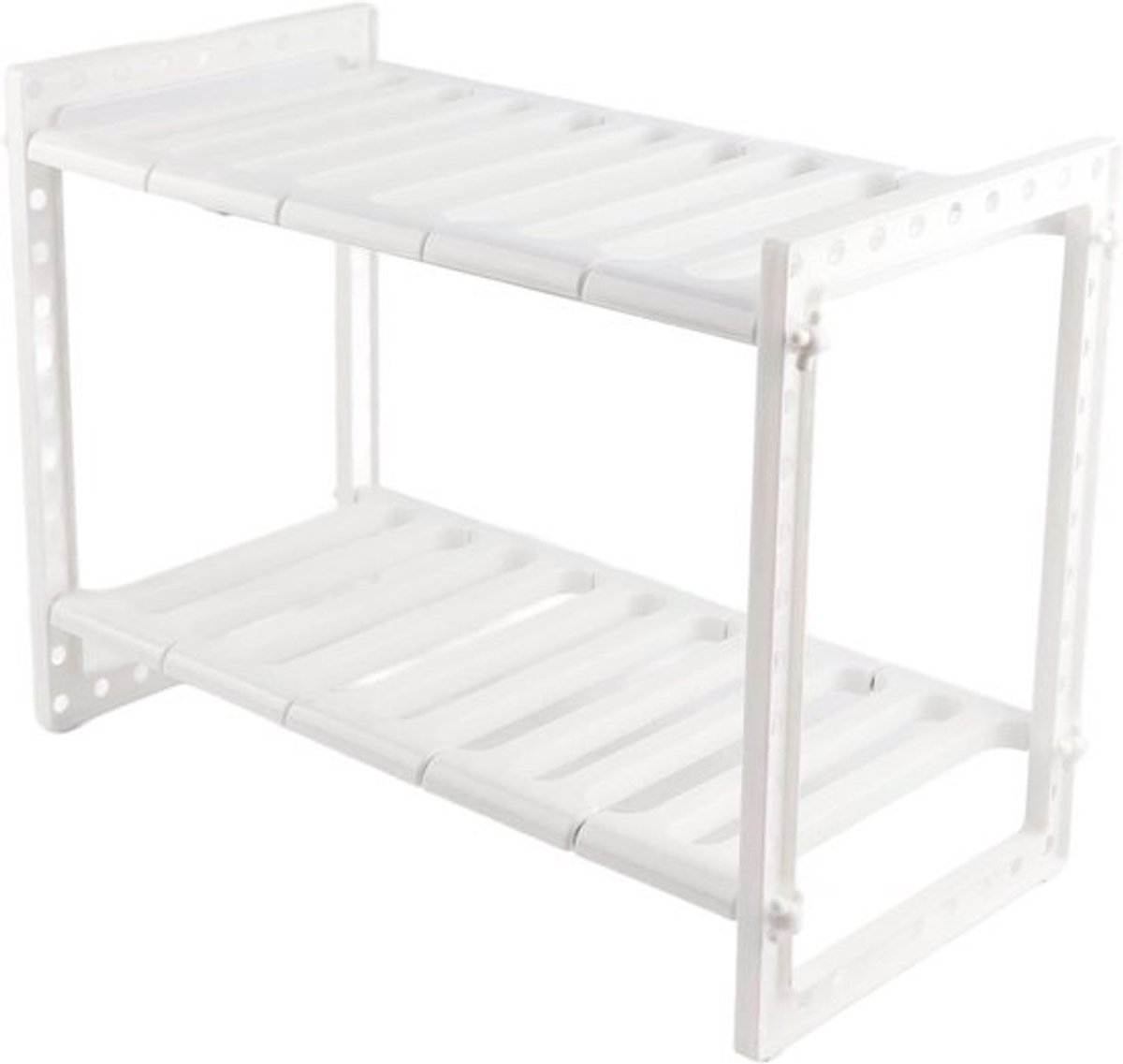 Organizer rek - Opbergrek onder gootsteen - Keuken opruimen - 2-laags uitbreidbaar - 17 tot 29 inch - Zilver