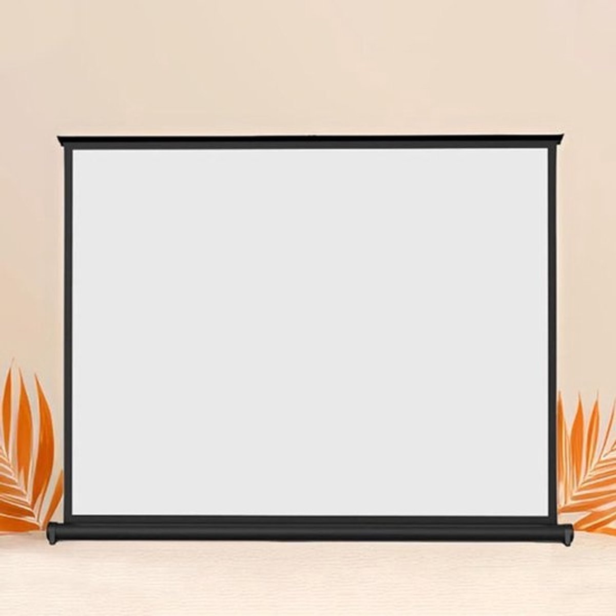 Tafelprojectiescherm - Draagbaar scherm - Thuisbioscoop Ervaren - Intrekbaar en Draaibaar - 30 inch 4:3 - Wit