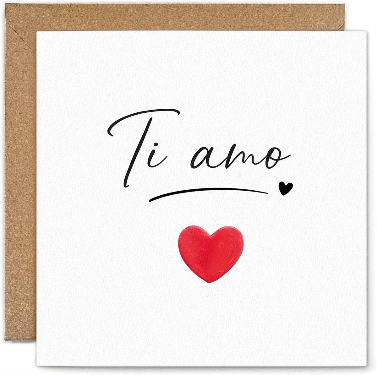 Luxe Valentijnskaart met Envelop en Zegel, Perfect Cadeau voor Vriendin, Romantische Verjaardagskaart, 15cm x 15cm