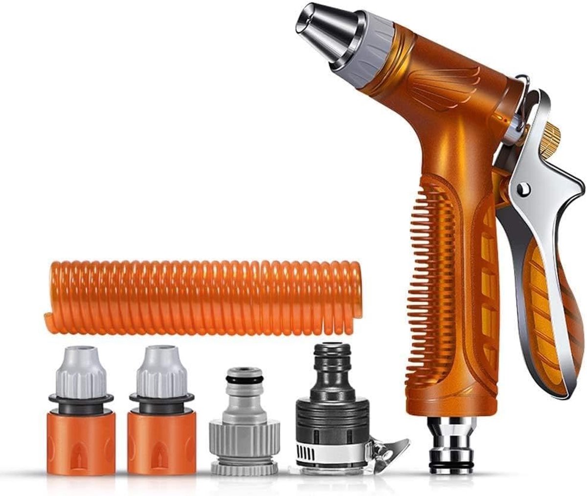 Tuinslang intrekbare slang met koperen hulpstukken/functie 8 de sproeier mondstuk/speciale hoge druk wassen waterstralen - voor tuin water geven, schoonmaken