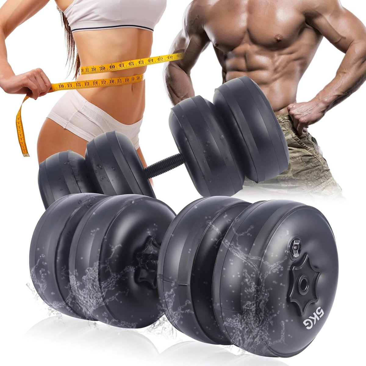 Gewichten set 6/8/16kg 2 in 1 halters verstelbaar, halterset fitness, Water Dumbbells, travel dumbebll