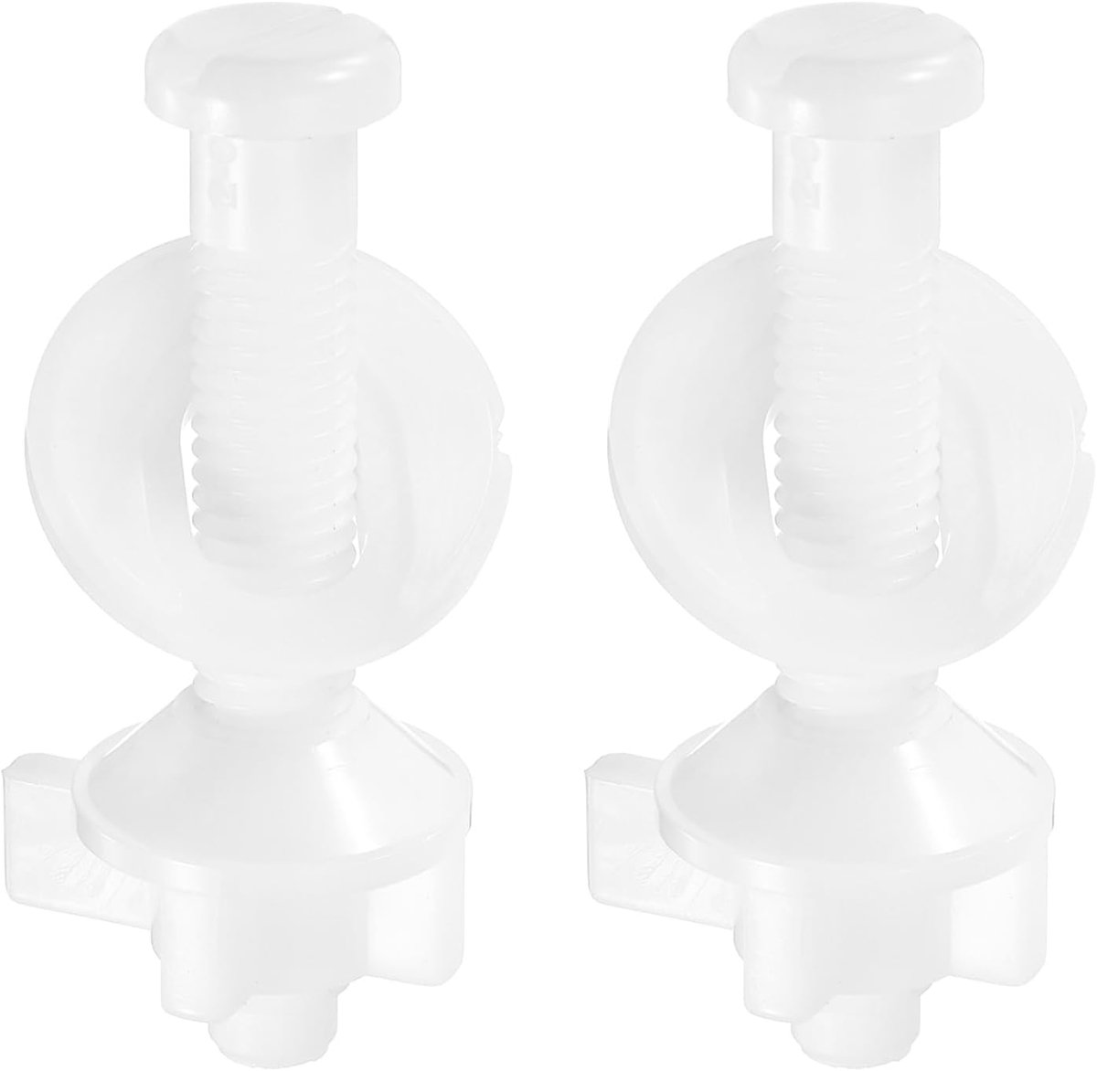 Scharnieren, schroeven, wit, kunststof, wc-bril, scharnier, bouten, bevestigingen voor bovenste montage, wc-bril, scharnieren, reserveonderdelen kit