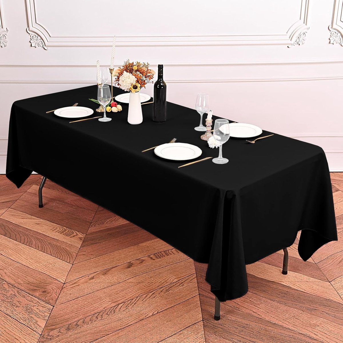 Tafelkleden, 152 x 259 cm voor 1,83 m rechthoekige tafel, wasbaar en herbruikbaar, vlek- en kreukbestendig voor bruiloft, feest, banket, camping, restaurant