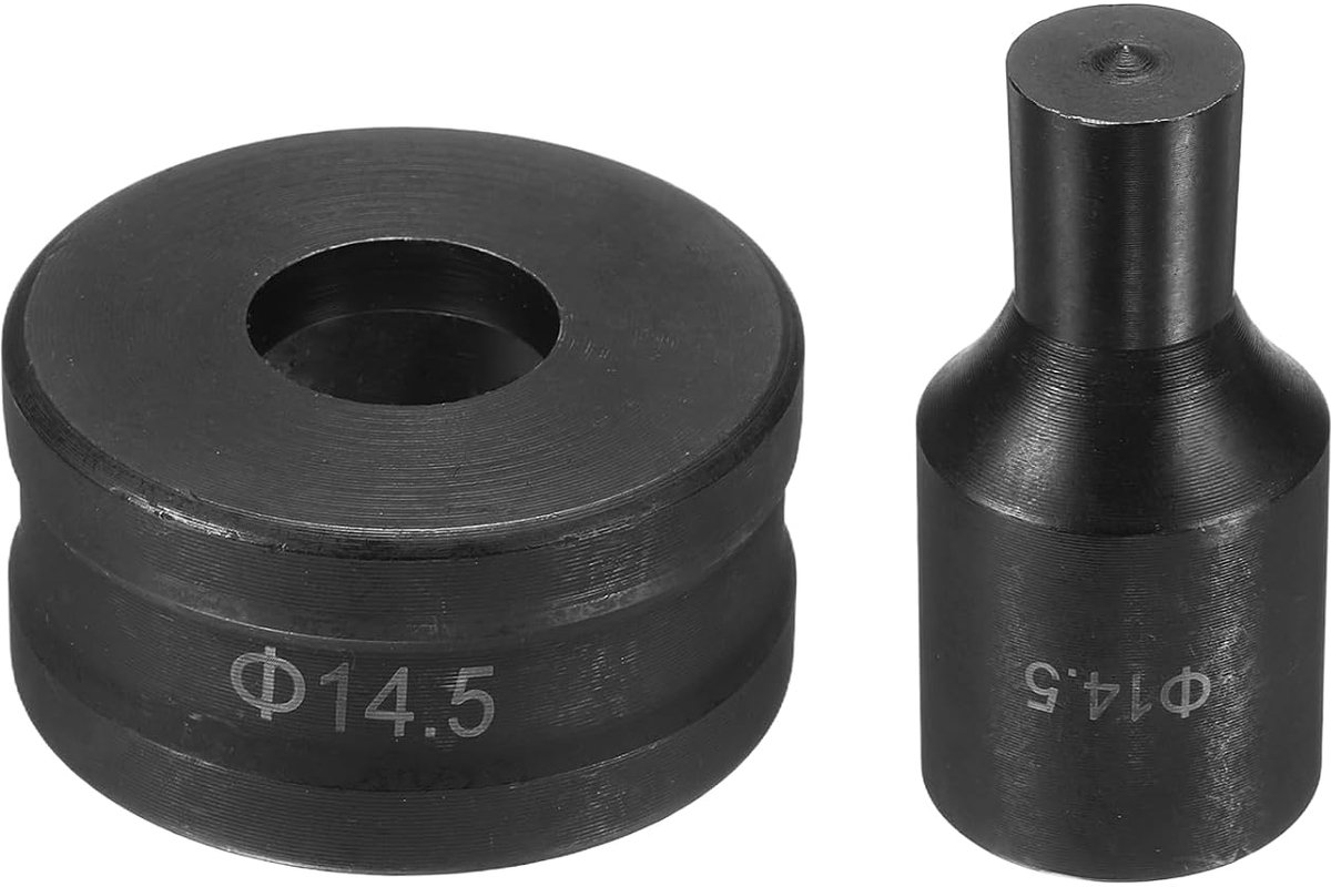 Hydraulische stanssjabloon voor ronde gaten, 14,5 mm, staal, 40 cm, voor stansmachine CH70, zwart