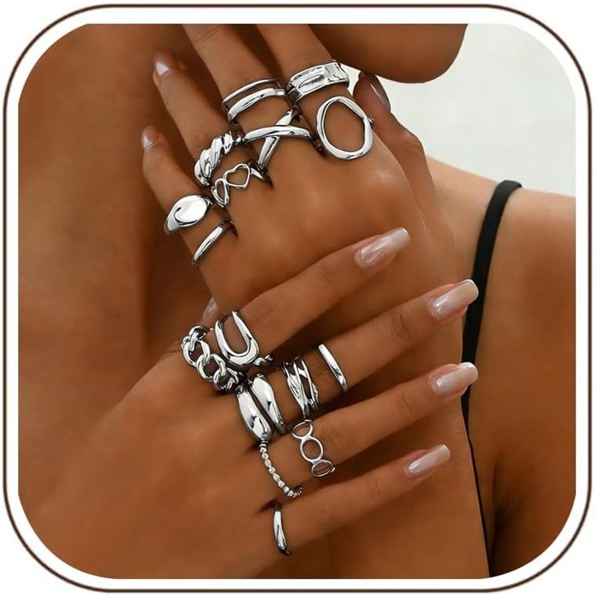 Ringen voor dames, dikke gouden ringen, verstelbaar, stapelbaar, voor vingerkols, duim, modieuze vintage ring