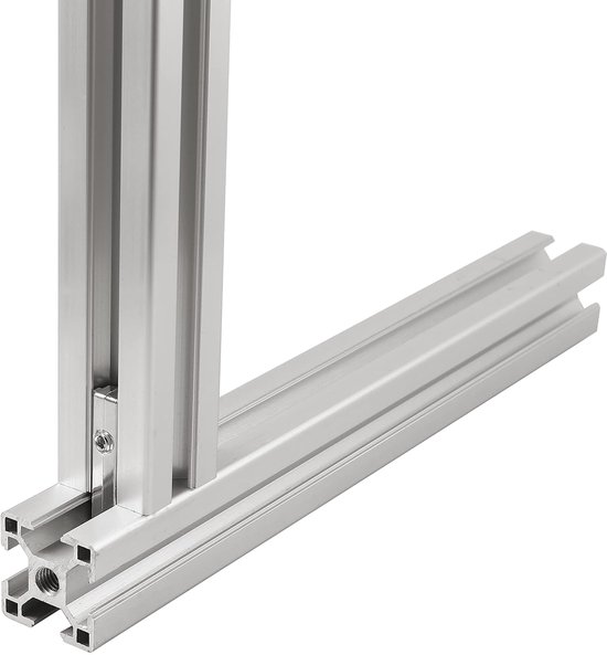 Set van 10 T-beugels voor binnen - Aluminium profiel 2020 - Groef 6 M4 - Buitenhoek van zinklegering - 90° klemmen - L-vorm - Binnenhoekconnector - Connector — afbeelding 4