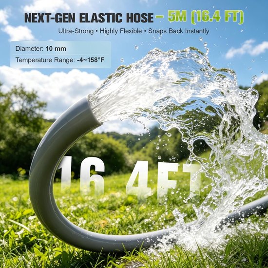 Accu-hogedrukreiniger 35 bar, 1,2 GPM batterij Power Washer met 6-in-1 mondstuk en schuimkanon, ideaal voor auto, fiets en tuin, 5,0 m slang — afbeelding 2
