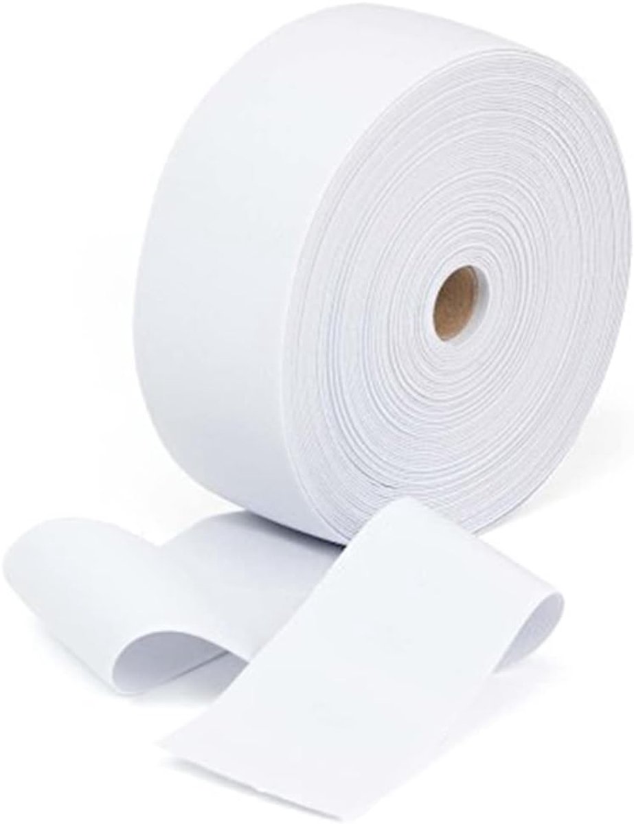25 meter elastiek om te naaien, kies kleur en dikte, elastiek om te naaien, elastisch voor kleding en knutselwerk, wit of zwart, wit, 25 mm
