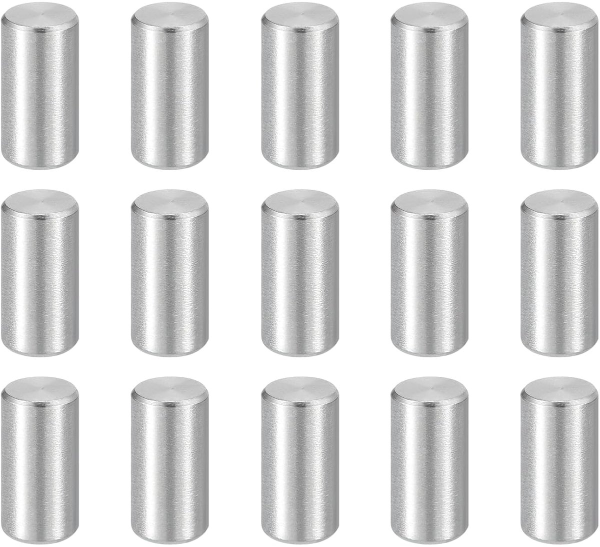 15 stuks pluggen M8 (8 mm) x 18 mm 304 roestvrij staal, cilindrische planksteunpennen, stiftelementen voor metalen apparaten, houten meubels, doe-het-zelf installatie, zilver