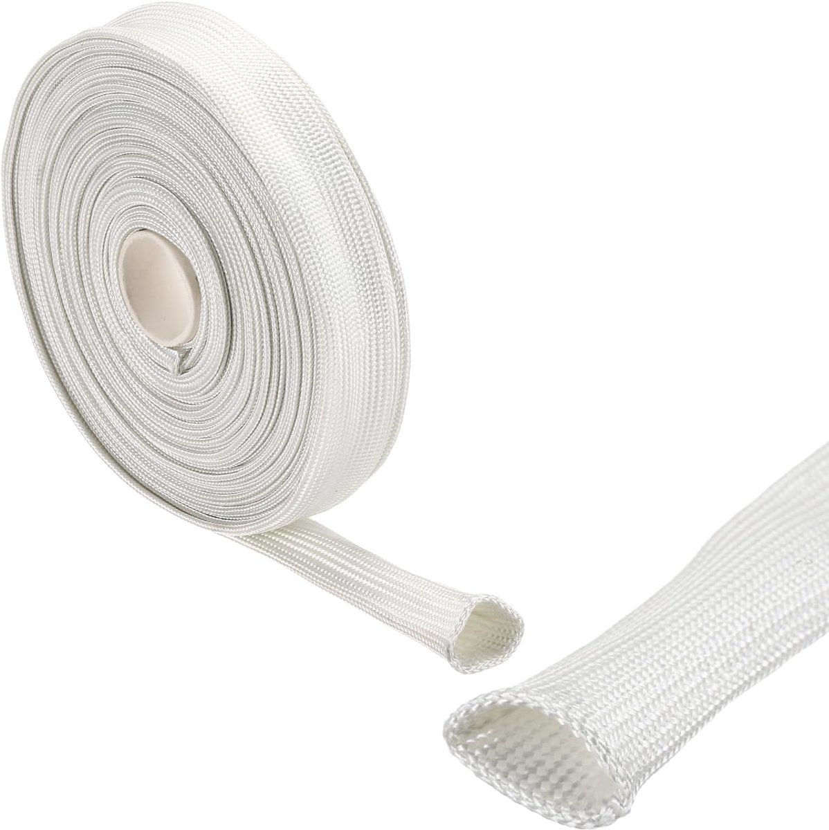 Isolatievlechthuls, 33 Ft-3 mm hoog TEM alkalinevrij glasvezel huls met klein bindmiddel gecoat voor warmteapparatuur snoerhuls