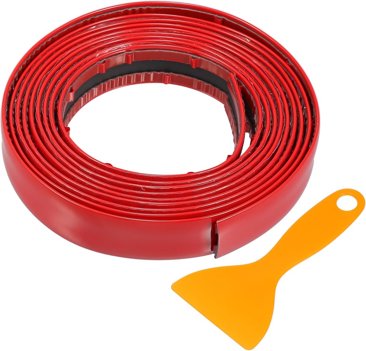 Vrachtwagen Raamlijst 4/5 "22mm Breedte 10Ft 300cm Zelfklevende Krasbestendig | Bumper Deur Body Side Decoratieve Sticker Glans Rood 1 Set