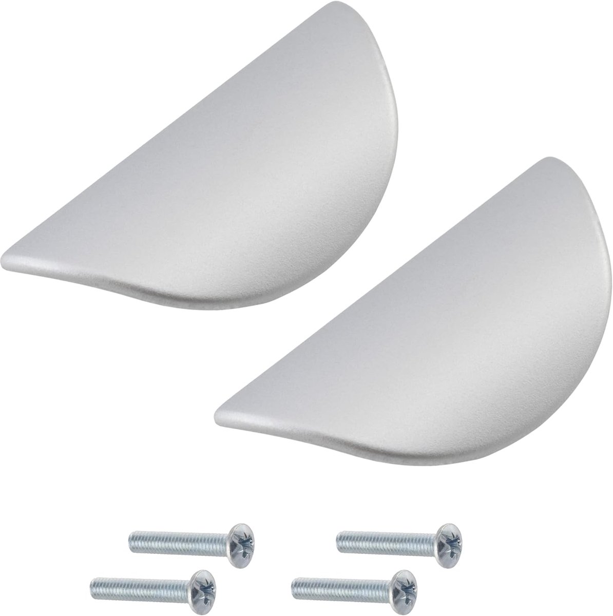 - Set van 2 handgrepen voor meubeldeuren afstand 32 mm - kast lade design interieur meubels keuken woonkamer montage - van metaal - afwerking zilver mat
