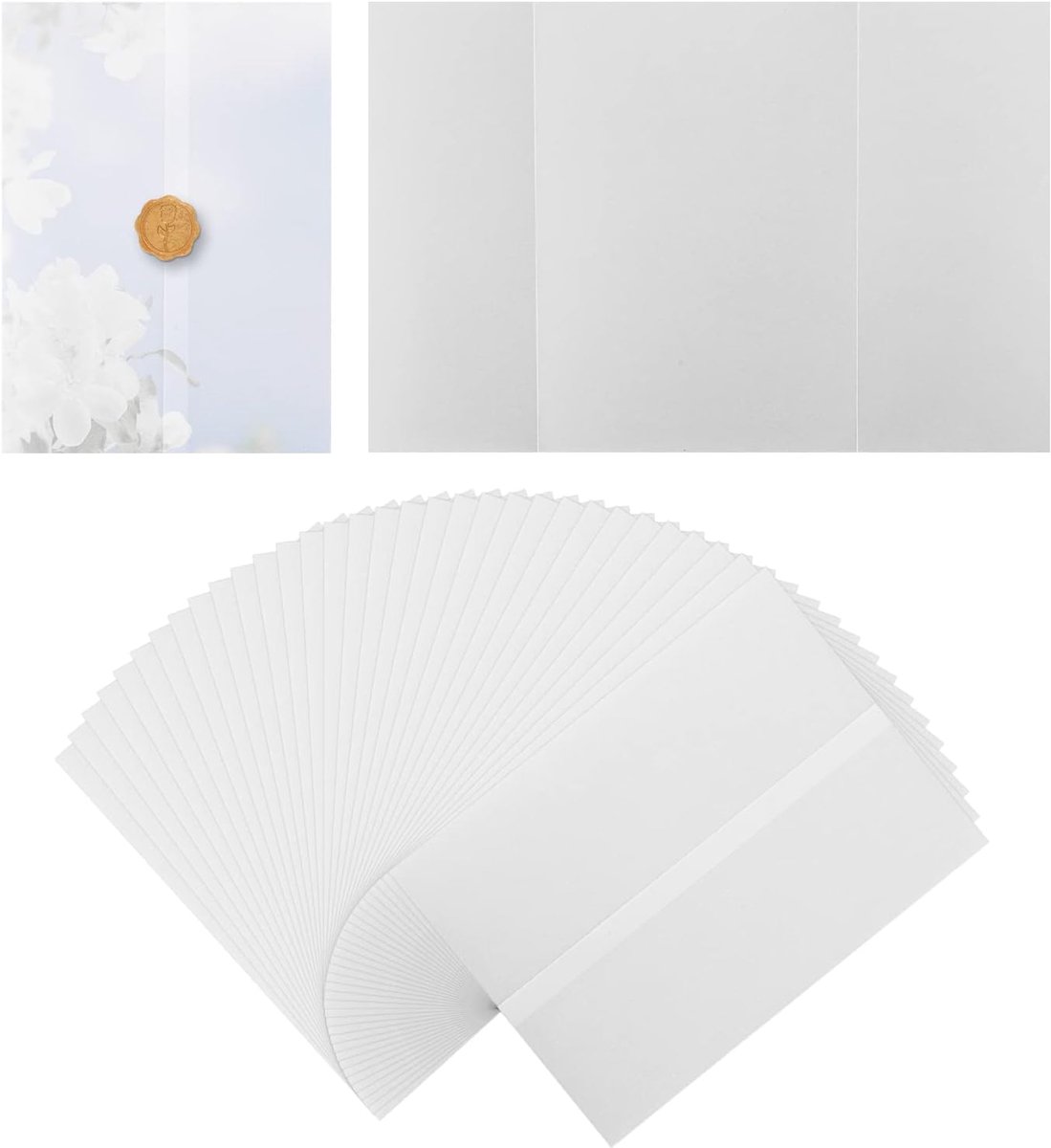 55 Pack Vellum Paper Jacket voor 13x18cm Uitnodigingen, Voorgevouwen Vellum Jacket Doorschijnend Velijn voor Huwelijksuitnodiging