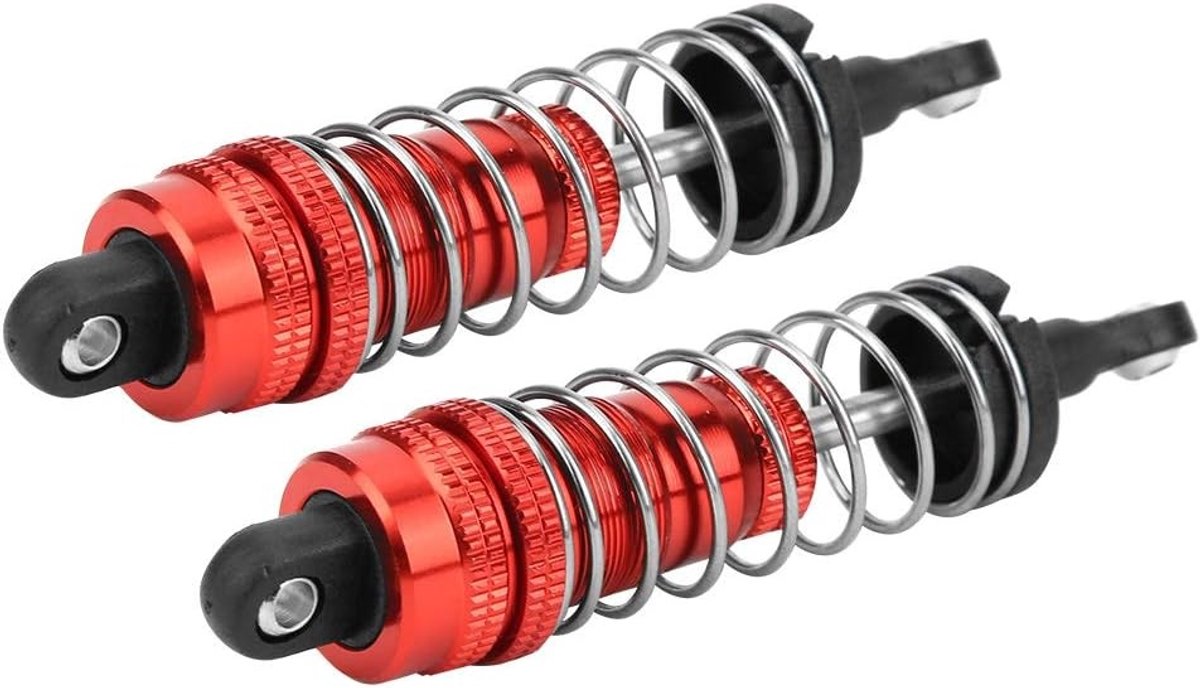 Schokdempers van metaal voor 144001 en 1316 RC modelauto's - vervangende onderdelen in blauw en rood
