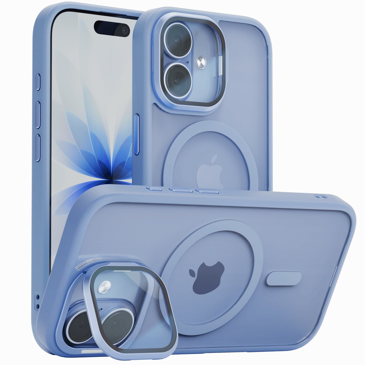 Reovo GuardCore Hoesje Geschikt voor iPhone 17 - Geschikt voor MagSafe - Blauw