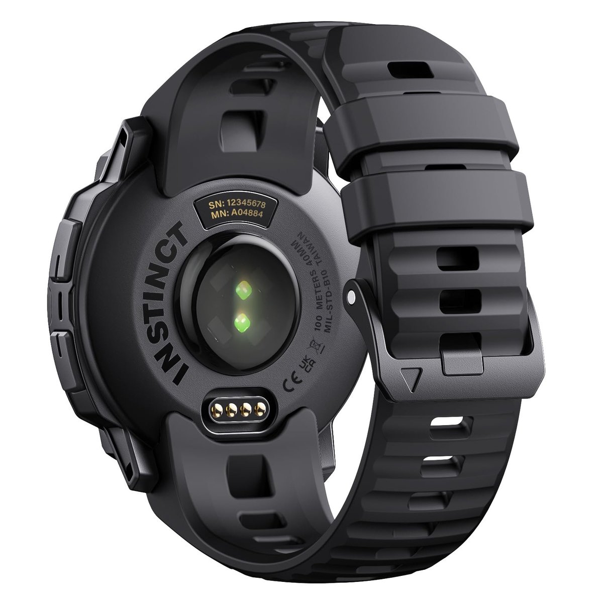 SolidKeus - 20mm Silicone Horlogeband voor Instinct E 40mm
