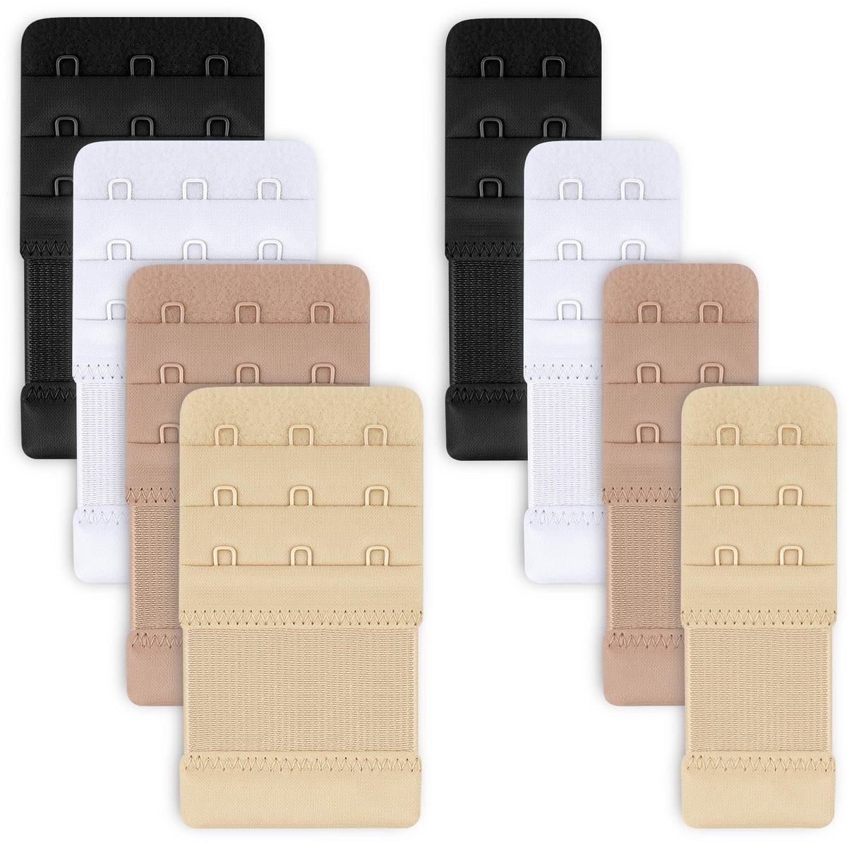 SolidKeus - BH-verlenging met 3 + 2 Haken en 3 Rijen, Set van 3