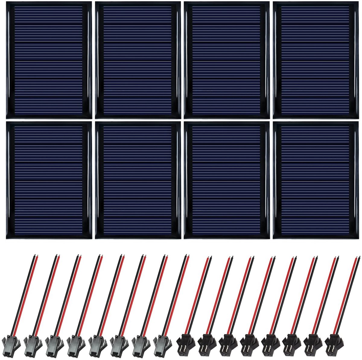 SolidKeus - Mini Zonnepanelen 3V 0.3W voor DIY Projecten (8 Stuks)