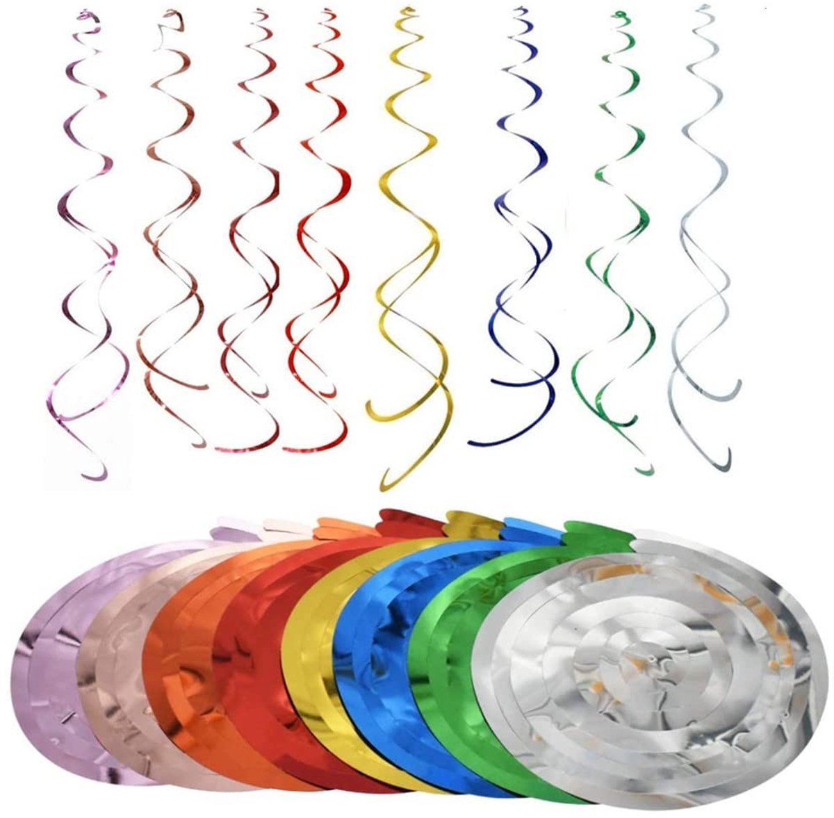 SolidKeus - Hangende Spiralengirlande voor Feestdecoratie 48 Stuks