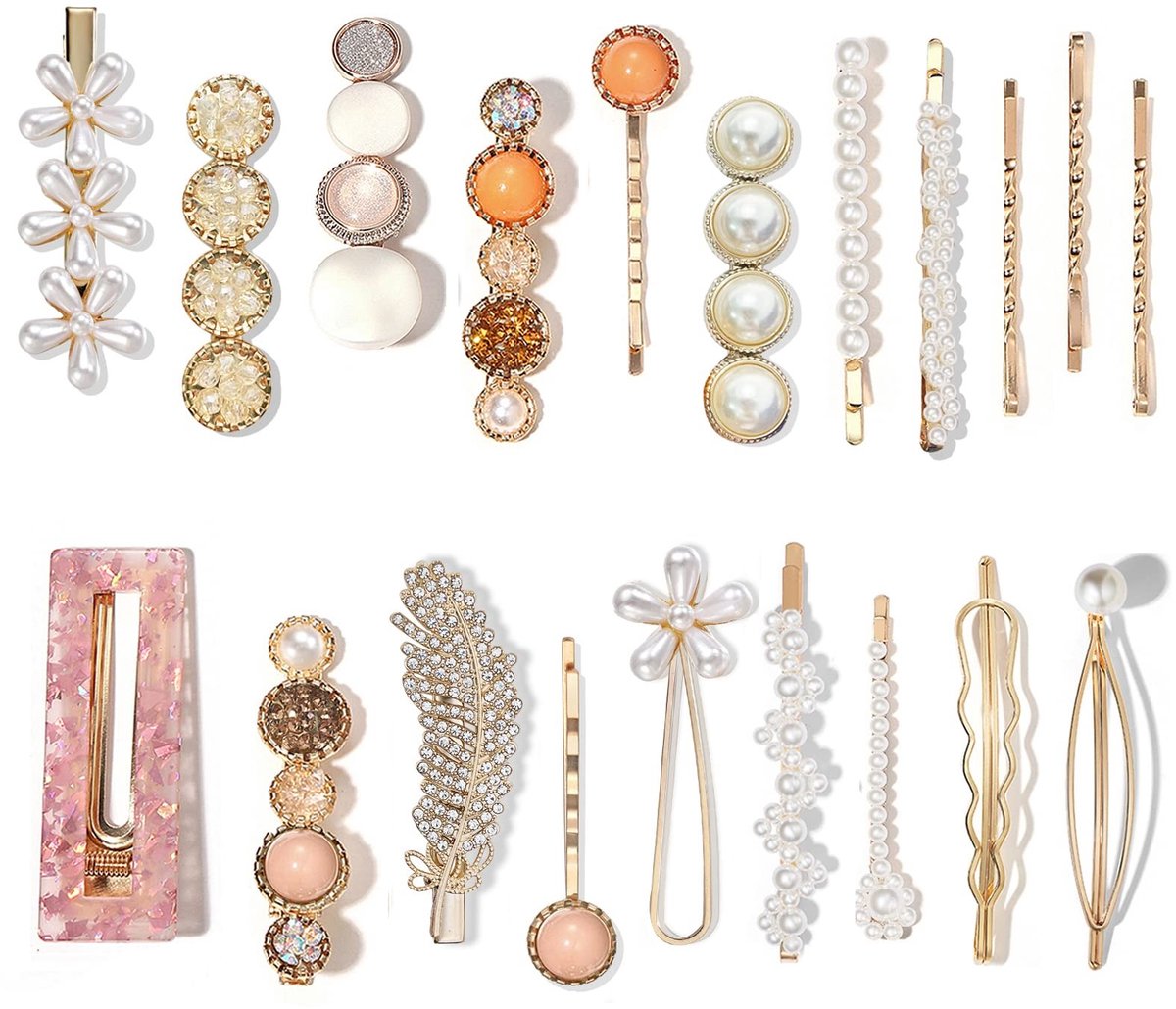 SolidKeus - Set van 20 Haar Clips voor Dames en Meisjes