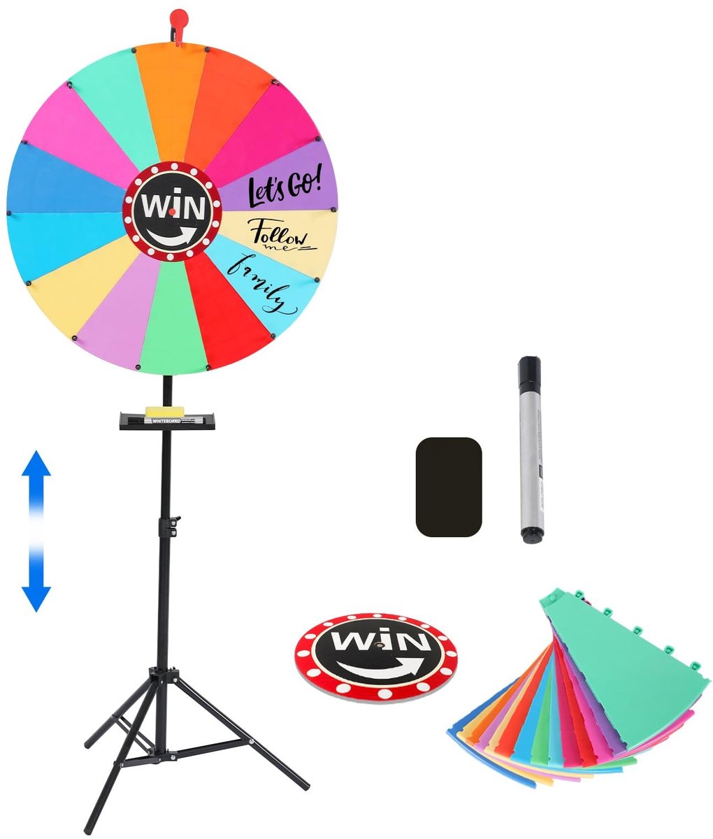 SolidKeus - Lucky Wheel met 14 Slots en Hoogte Verstelbaar
