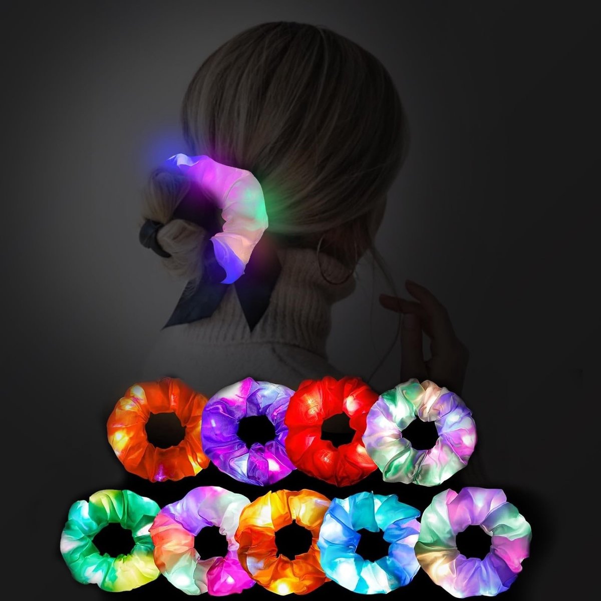 SolidKeus - LED Scrunchies voor Vrouwen en Meisjes