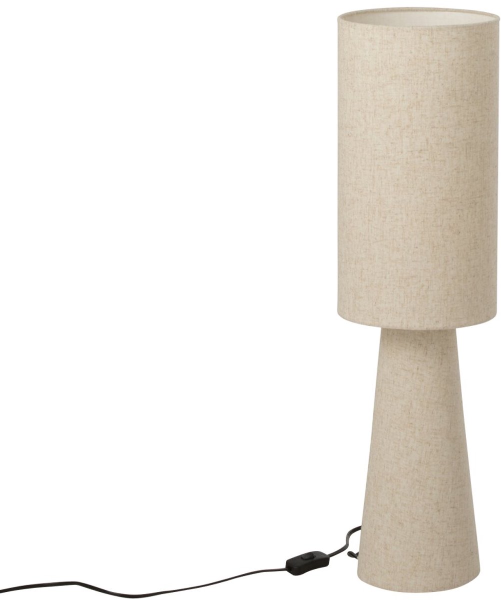 J-Line lamp op voet - textiel - beige - small