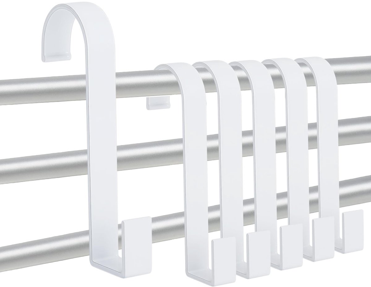 SolidKeus - Set van 6 Aluminium Radiator Haakjes Wit