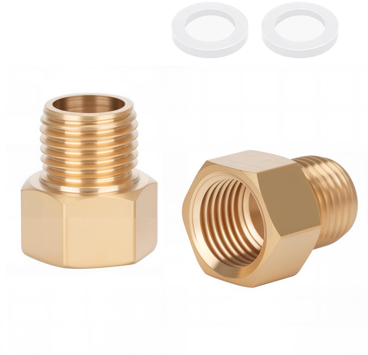 SolidKeus - 2 Stuks Reducer 1/4 Inch van Messing