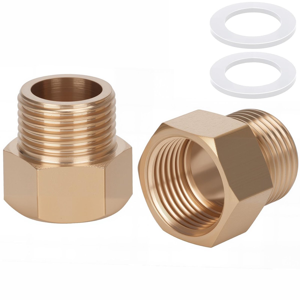 SolidKeus - Set van 2 Messing Verloopadapters 3/8 Inch