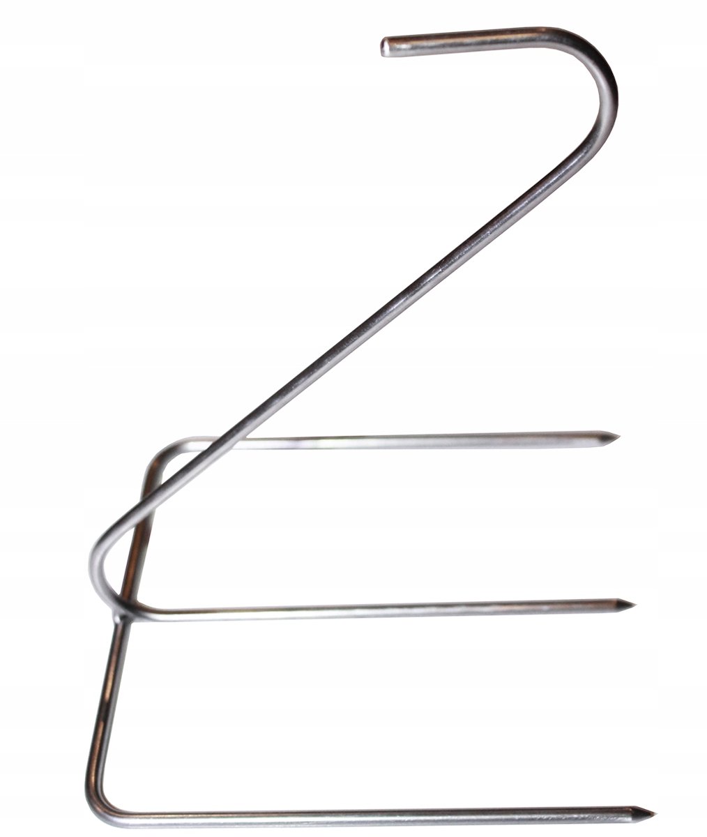 RVS Rookhaak 4mm - 13,5cm voor Kip, Buikspek & Vlees