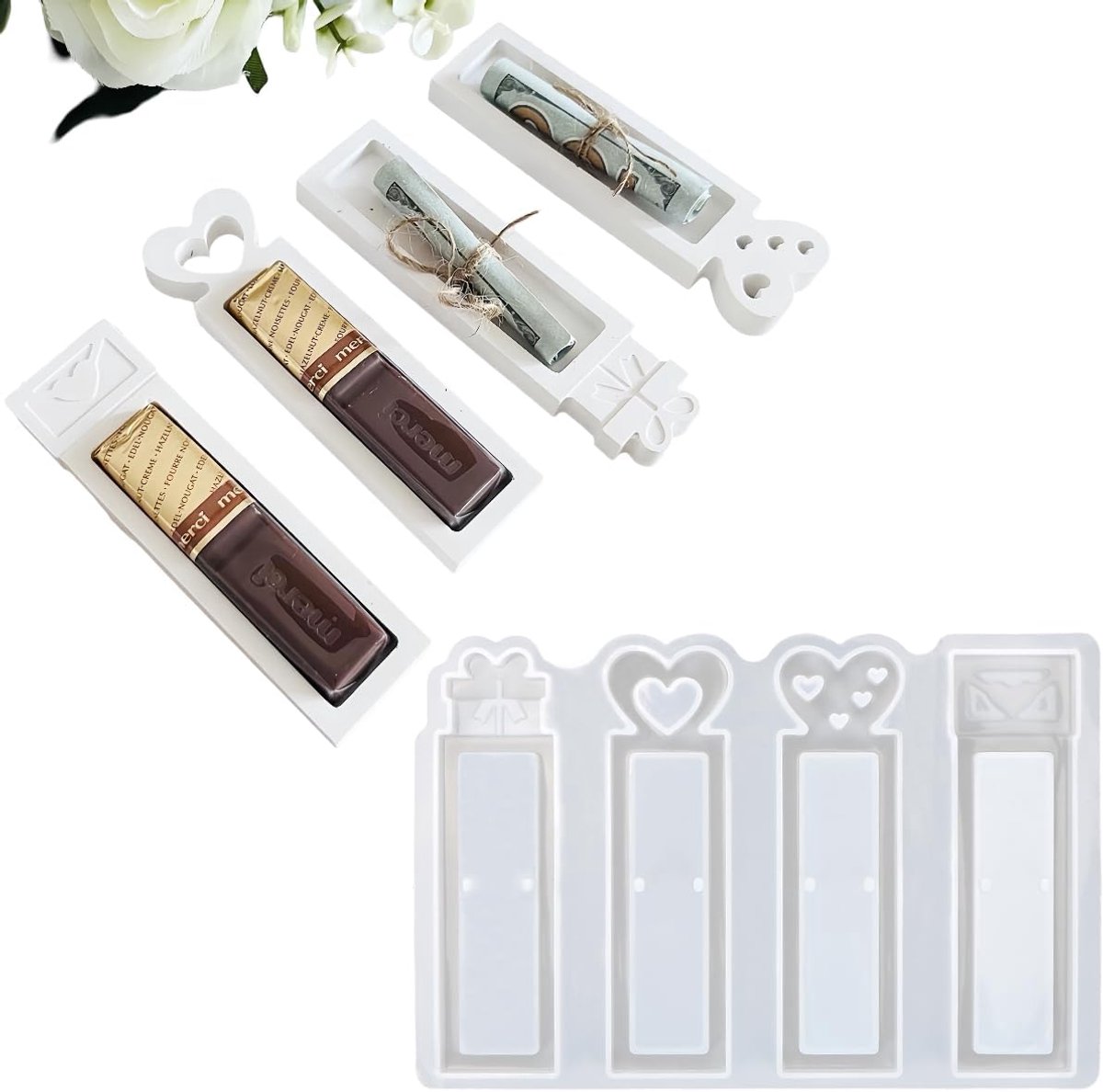 Vorm, geschenkdoos, epoxyharsvormen, voor Pasen, doe-het-zelf, handwerk, woondecoratie, geschenkdoos (A)