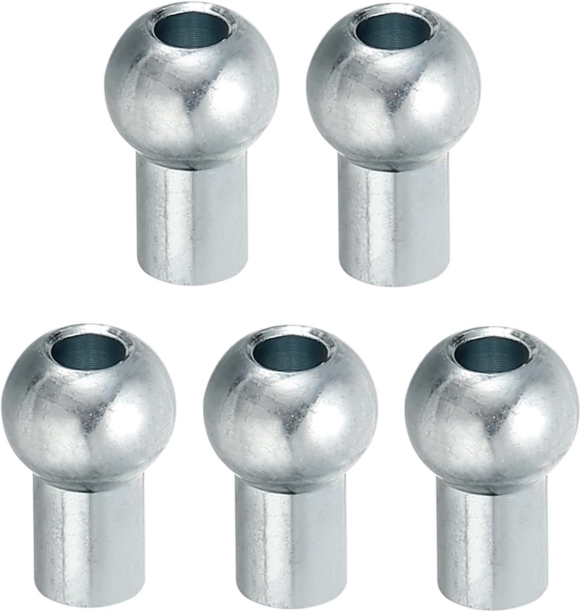 Kabel bal stop, 5 stuks Gym Machine Accessoires voor 5 mm Kabel Fitness Apparatuur Draad Touw Port Joint Vervanging Onderdelen voor Thuis Gym Machine, Zilver