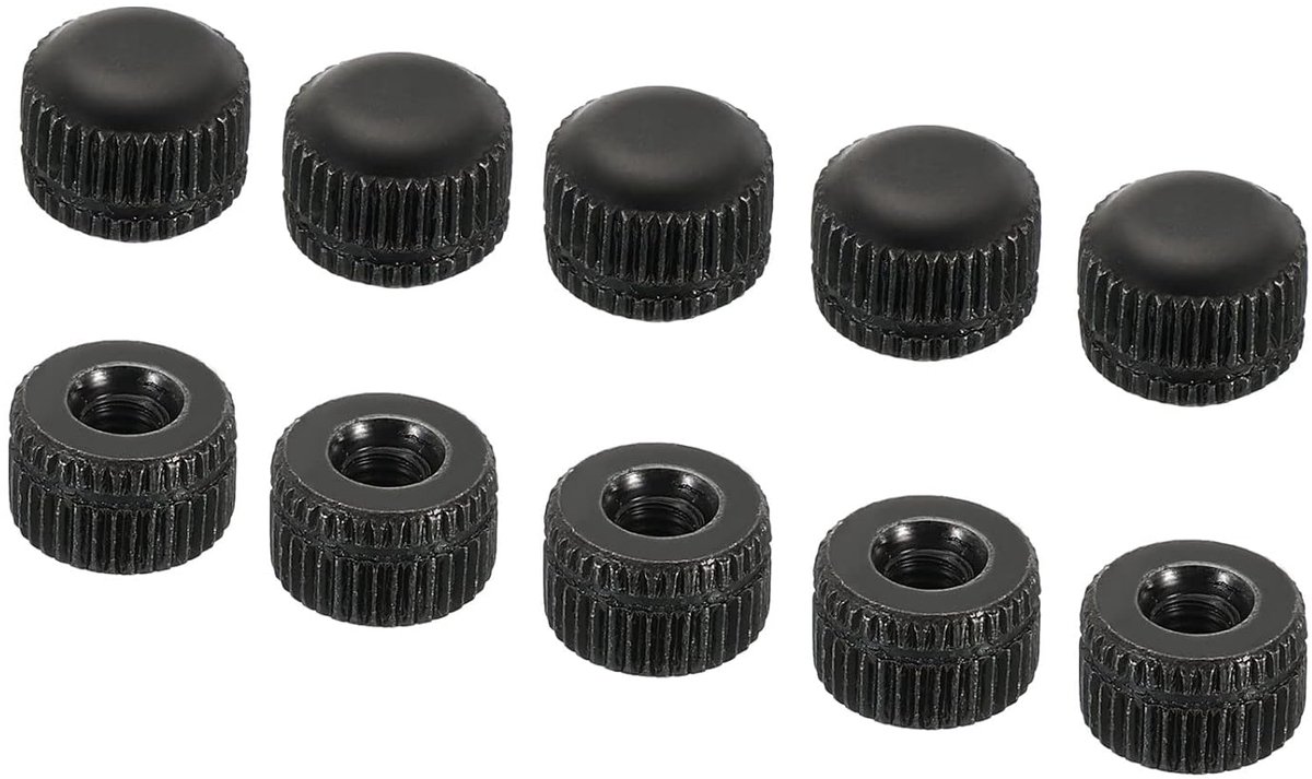 M4 25 stuks dopmoeren hoedmoer schroef knop dop inzetstuk bout afdekking binnendraad gekartelde hardware connector lichttechniek glanzend zwart