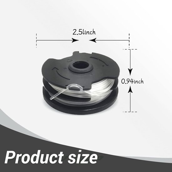 Spoelen voor LIDL Parkside, nylondraden, reservespoel voor LIDL Parkside trimmer PRTA 20-Li A1, B2, C3; PRT 550 A1, A3; PRT 300 A1 - 2 x 4 m 1,6 mm — afbeelding 3