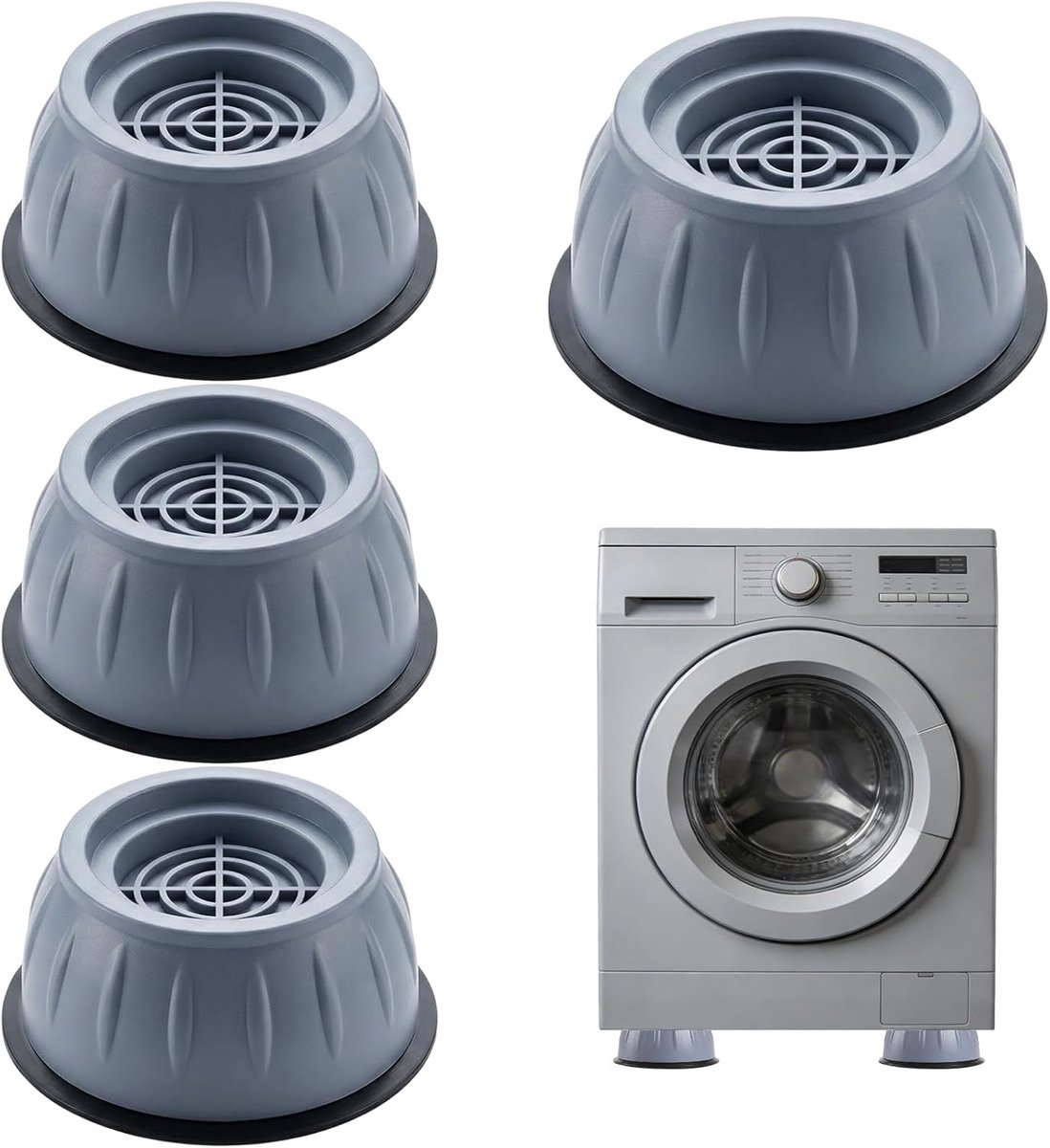 4 stuks anti-vibratiewasmachine, trillingsdemper, wasmachine anti-vibratievoeten, universele wasmachine anti-vibratiepads voeten voor wasmachine en droger (type B, klein)