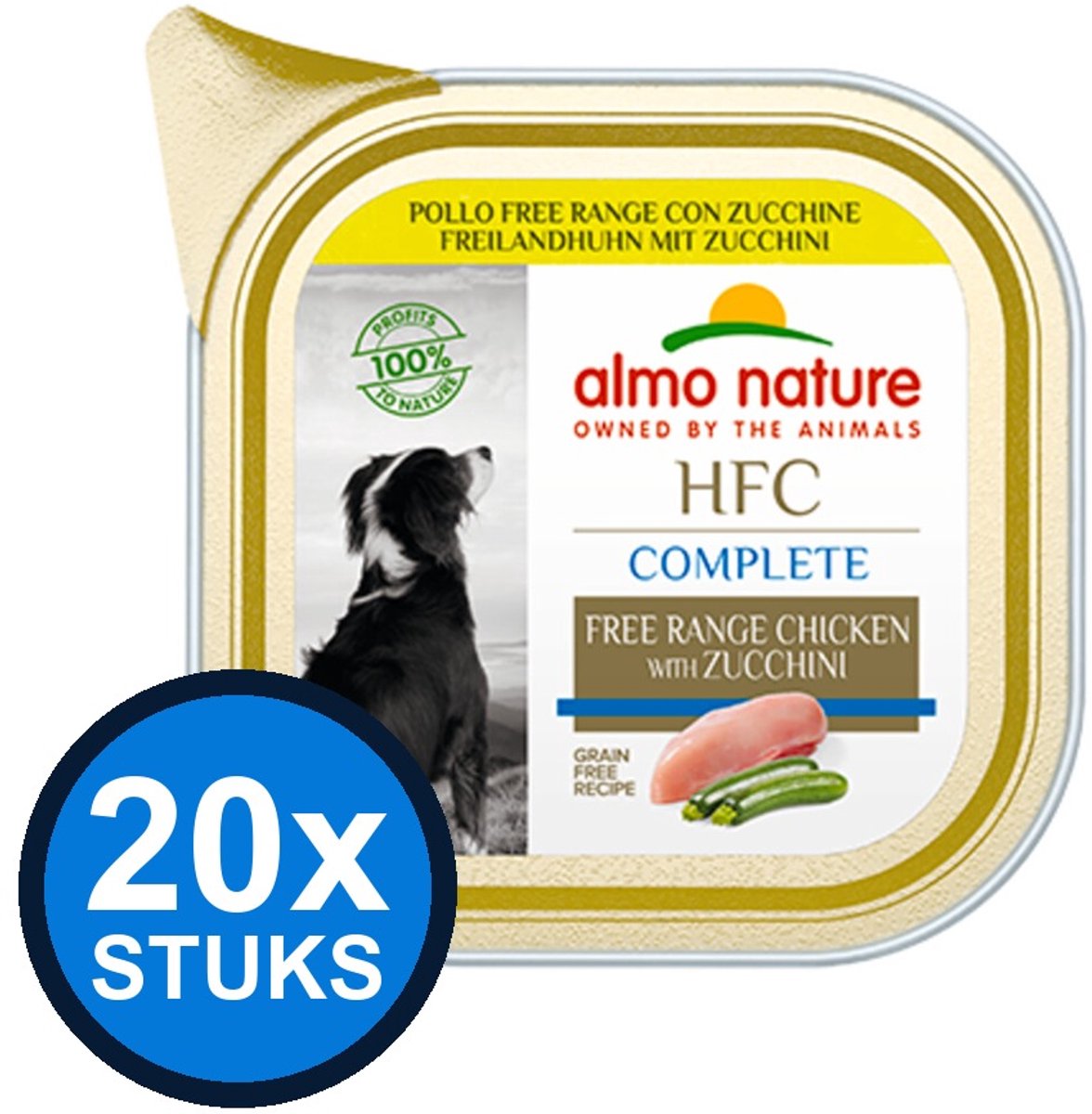 Almo Nature Almo Nature HFC dog alu complete vrije uitloop kip 85gr