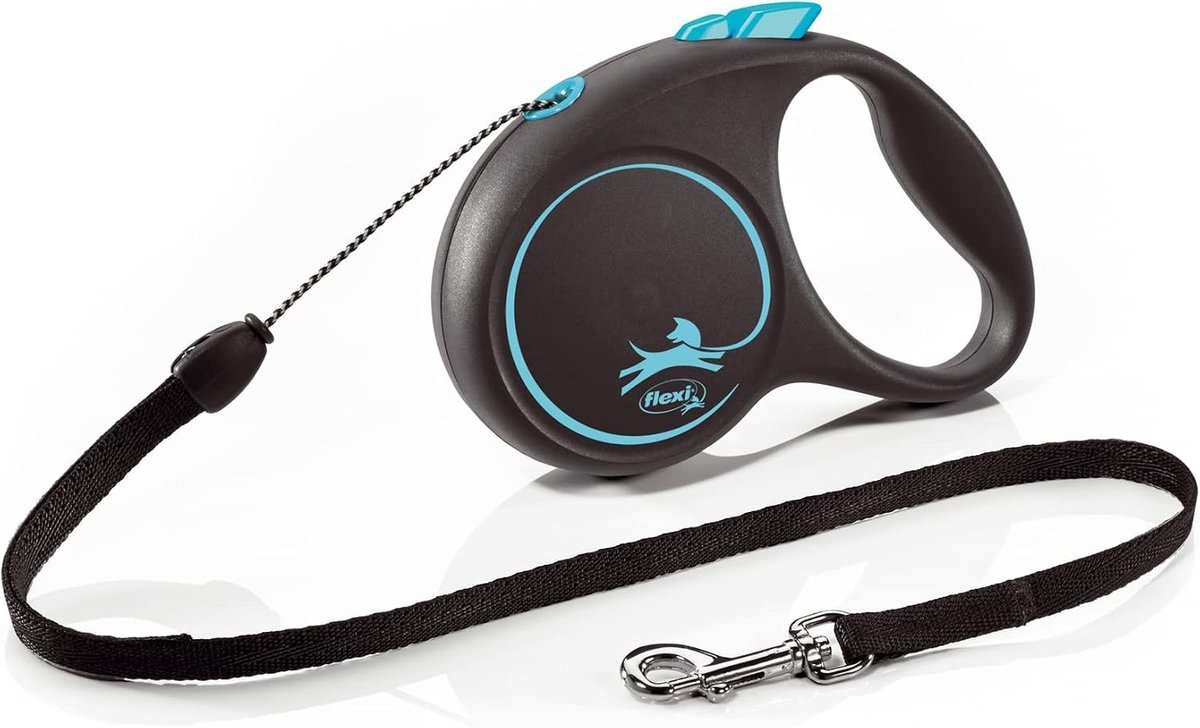 Hondenriem 5 meter - Blauw - 5 m - Intrekbare Kabel met Karabijnhaak - Voor Kleine Honden