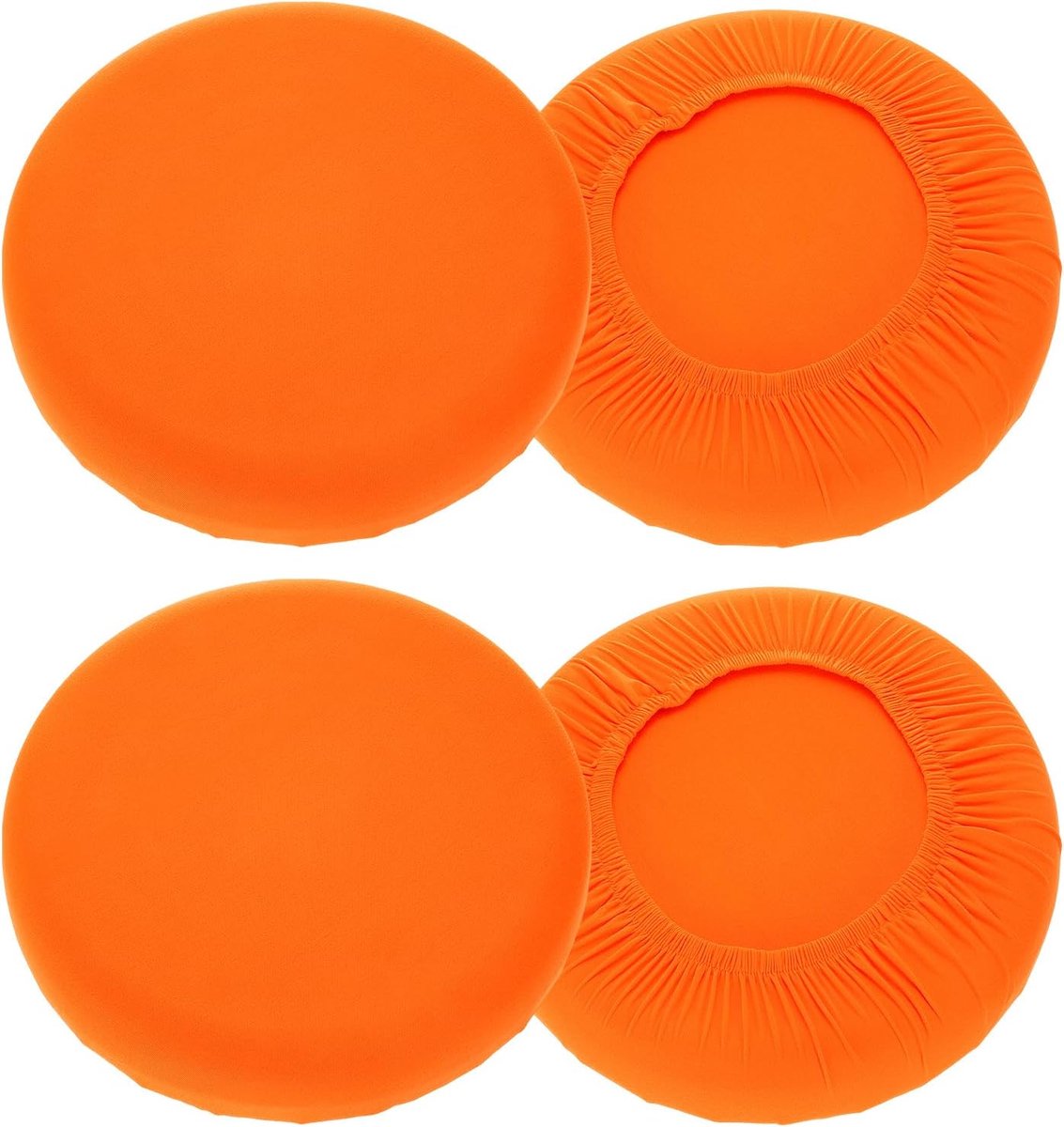 Krukhoezen, barkrukhoezen 40-50 cm, wasbaar, stofdicht, zitkussen met elastiek voor decoratie in bar, keuken, woonkamer, oranje