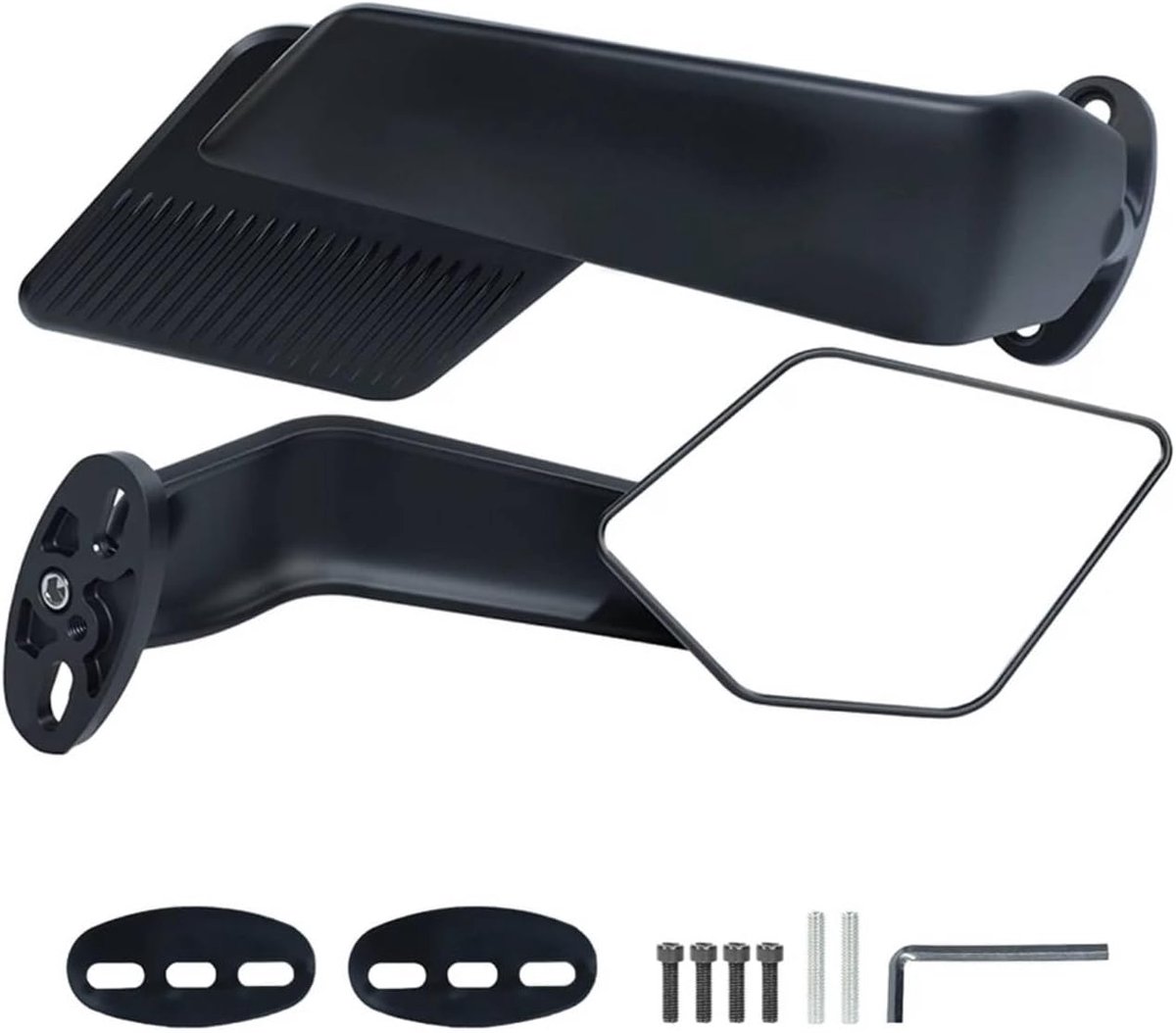 Motorfietsspiegels met 'Wing-Blade'-design voor CBR250R, CBR650R, Ninja 400, 600, ZX6R, ZX10R, GSXR1000 – Draaibare en verstelbare zijspiegels