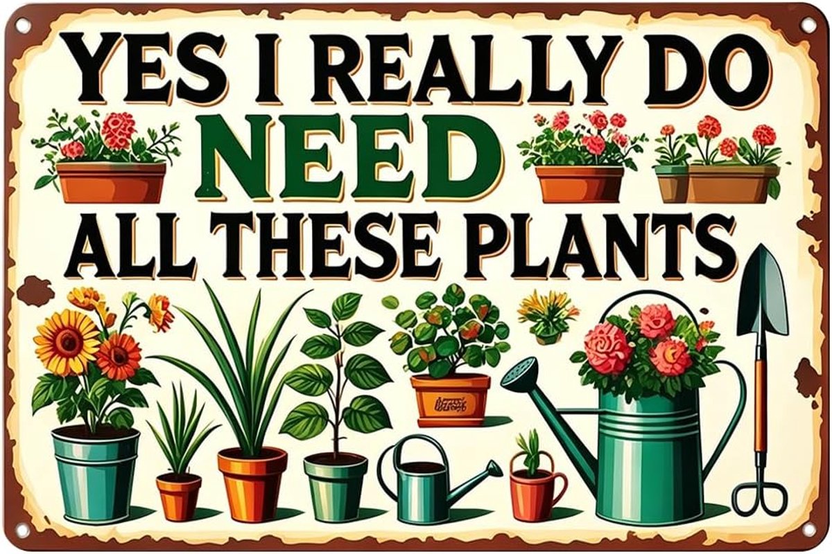 Tuindecoratie 20x30cm, vintage metalen tuinbord, weerbestendig tuinbord, favoriete plekbord met afbeeldingen voor balkon