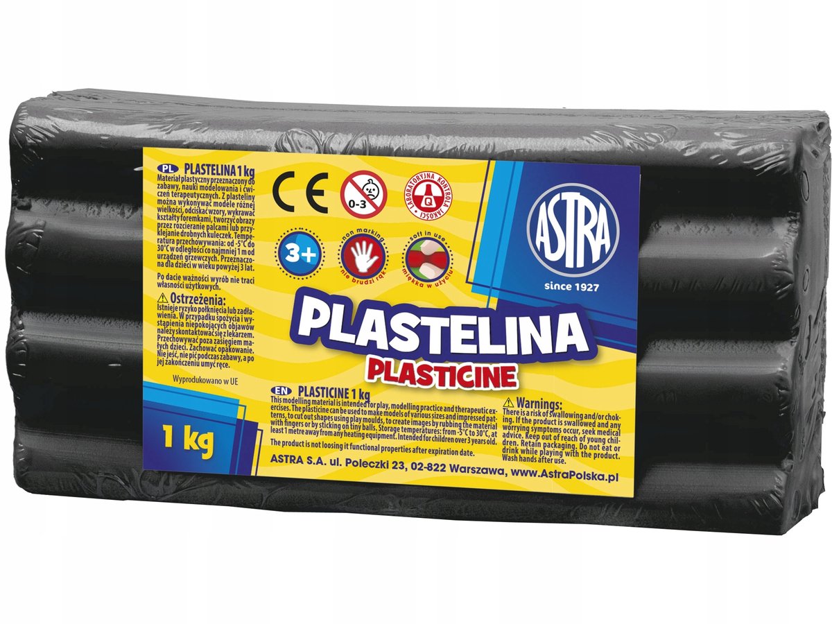 Astra Zwarte Klei 1kg - Ideaal voor School en Knutselen