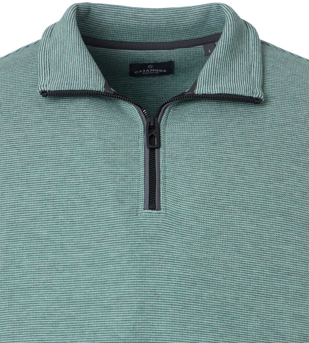 CASA MODA comfort fit sweat schipperstrui - groen