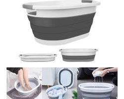 Multifunctionele Opvouwbaar Wasmand Siliconen - Emmer/Wasmand/Afwasbak - Ruimtebesparende Wasemmer - Afwasteil Opbergmand - Inklapbare Teil Voor Wasgoed/Afwas/Kleding/Speelgoed/Dekens - Wasbox Mand Met Handvat - Speelgoedmand - 25 Liter